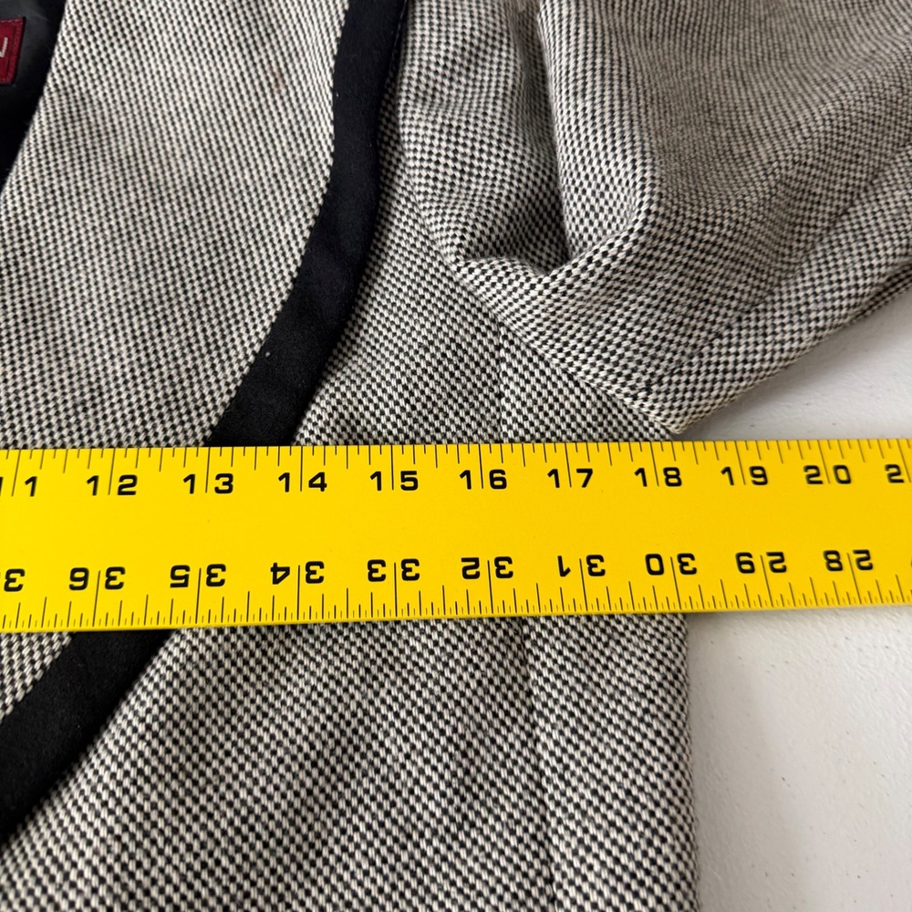 Sasson‎ VTG Cropped Contrast Trim Blazer Jacket Black White Tuxedo Chic 6 - Picture 7 of 13